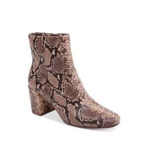Splendid Heather III Beige/Brown Snake Print Bootie Size 6